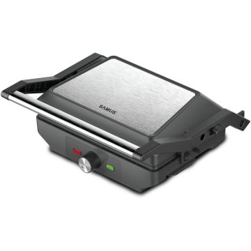 Samus Gratar electric Samus GTS1600X, putere 1600 W, Control reglabil al temperaturii, Placi antiaderente, Panou Inox